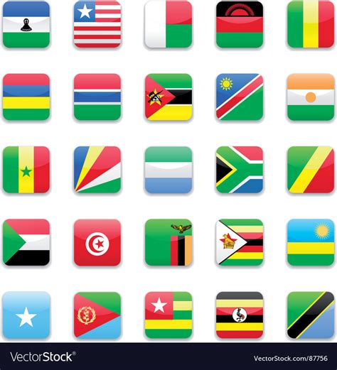 Africa flag Royalty Free Vector Image - VectorStock