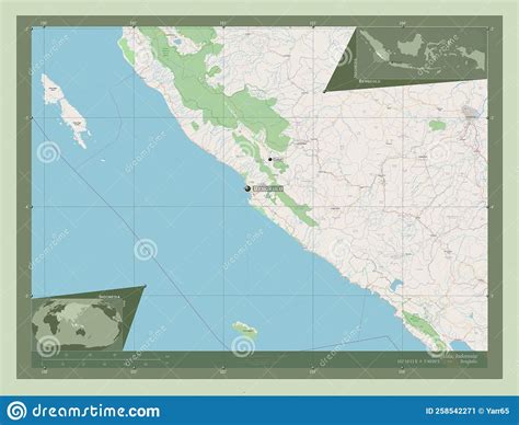 Bengkulu Indonesia OSM Labelled Points Of Cities Stock Illustration