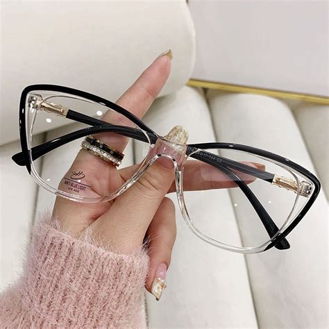 Spec Mata Cat Eyes Viral Spectacle No Power Women S Fashion Watches