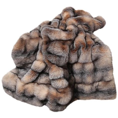 Luxury Full Skin Silver Fox Fur Throw Real Fox Fur Blanket Etsy