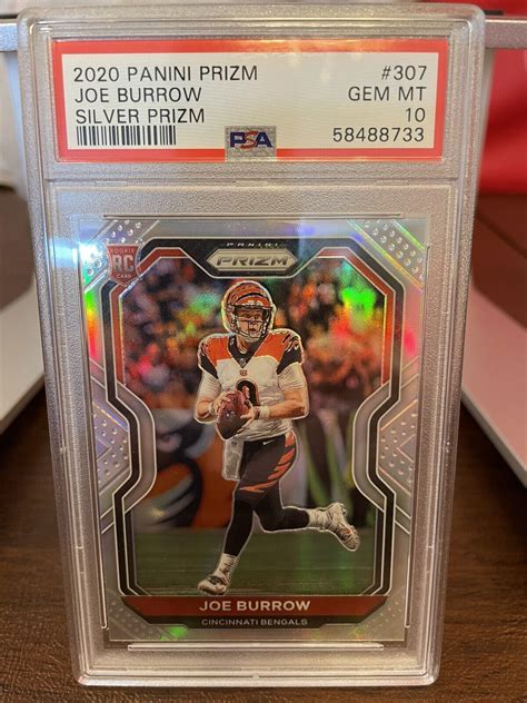 Panini Prizm Joe Burrow Rookie Silver Prizm Psa Gem Mint