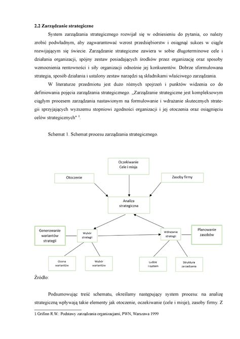 2 Notatki 2 Zarządzanie strategiczne System zarządzania