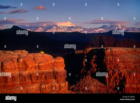 Camping near Canyonlands National Park, Moab, UT USA Stock Photo - Alamy