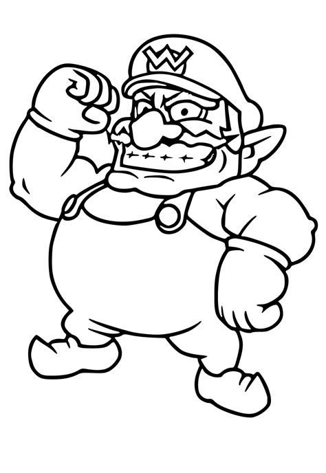 Wario And Waluigi Coloring Sheets Coloring Pages