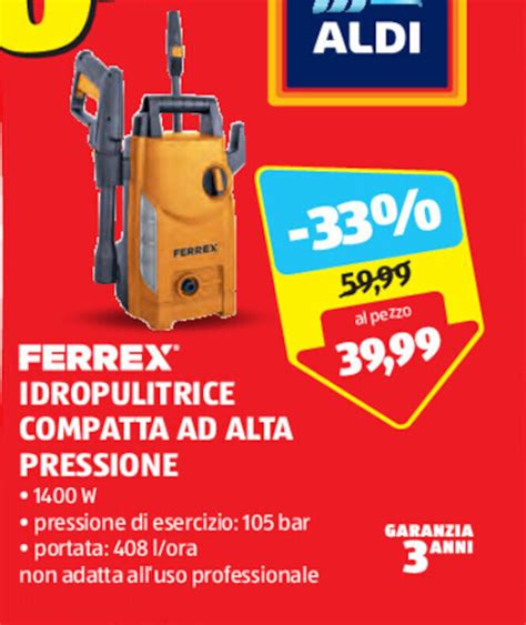 Offerta FERREX IDROPULITRICE COMPATTA AD ALTA PRESSIONE Nel Volantino