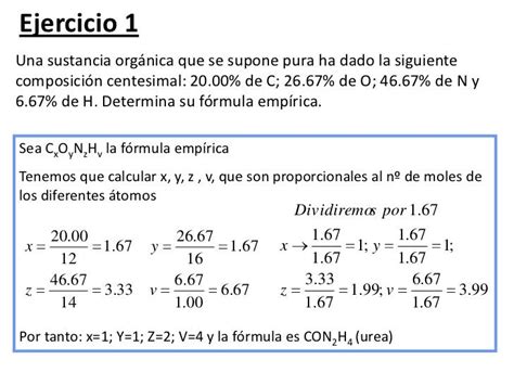 Ejercicios De Formula Empirica Y Molecular Estudiar