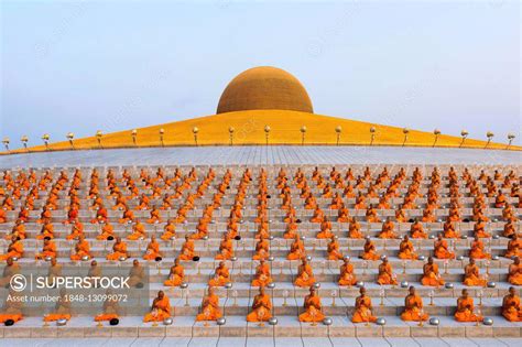 Wat Phra Dhammakaya Temple On Makha Bucha Day Or Magha Puja Day