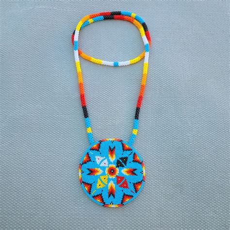 Beaded Medallion Native Etsy