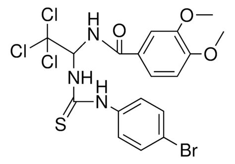 N 1 3 4 BR PHENYL THIOUREIDO 2 2 2 TRICHLORO ETHYL 3 4 DIMETHOXY