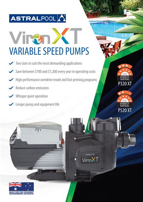 Pdf Variable Speed Pumps Astral Pools · Two Sizes To Suit The Most Demanding Applications