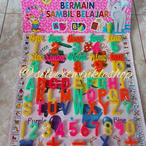 Jual Mainan Edukasi Belajar Angka Huruf Abc Abjad Alphabet Alfabet