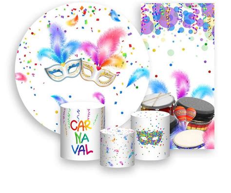 Kit Painel De Festa Trio Capa Cilindro Faixa Veste F Cil Folia De