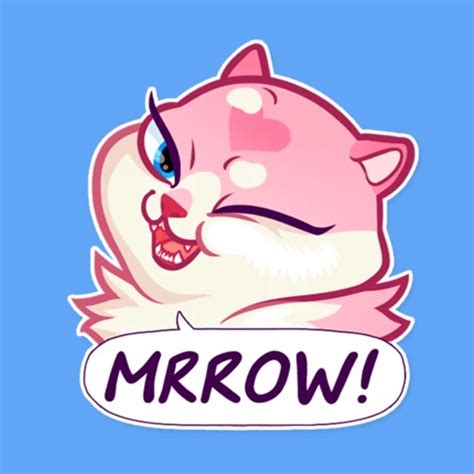 Stickers Pink Pussy Cat STiK By Artak Oganesyan