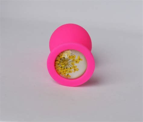 Pink Flower Butt Plug Silicone Sex Toy Anal Plug 116341 In Online