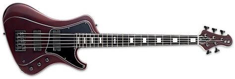 Esp E Ii Stream Sl 5 Electric Bass Guitar In Deep Red Reverb