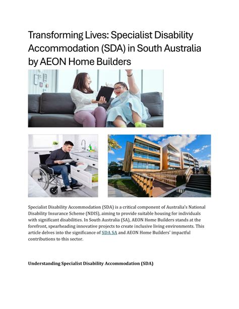 PPT Transforming Lives Specialist Disability Accommodation SDA In