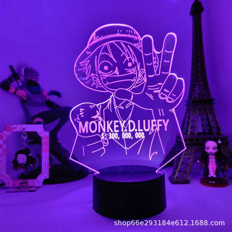 One Piece Luffy 3D Acrylic LED Night Light Lamp 34 99 The Mad Shop