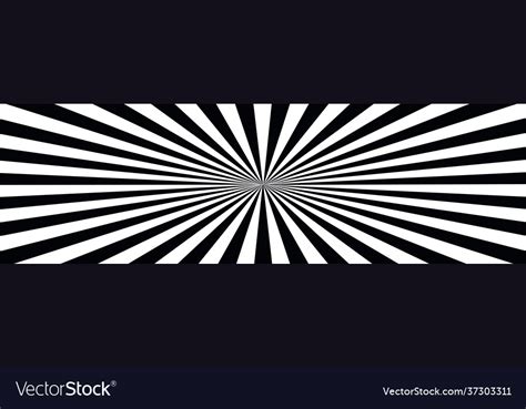 Abstract Black And White Sun Rays Royalty Free Vector Image