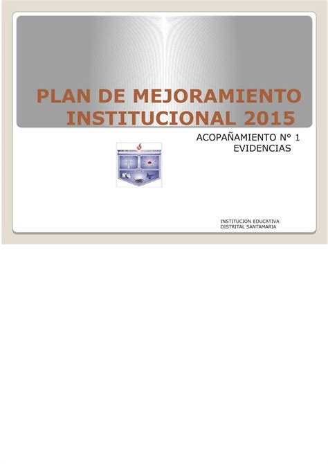 Pdf Plan De Mejoramiento Institucional Imagenes Dokumen Tips