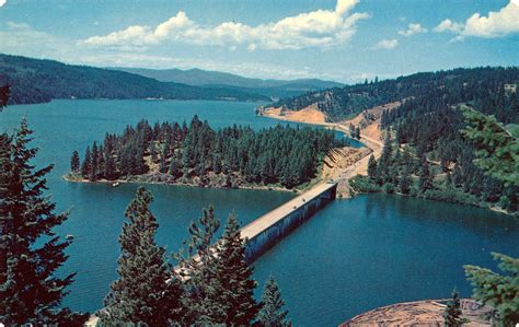 Postcard: Blue Creek Bay Bridge on Lake Coeur d'Alene, Idaho | Coeur d ...