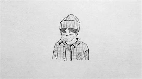 Boy Wearing Beanie Drawing Tutorial Youtube