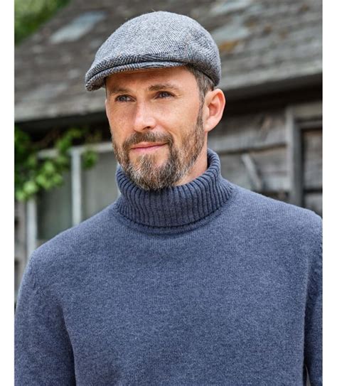 Slate Grey Mens Tweed Flat Cap Woolovers Us