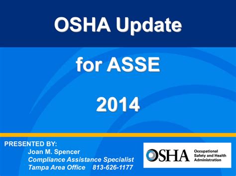 2014 Osha Update Power Point Presentation