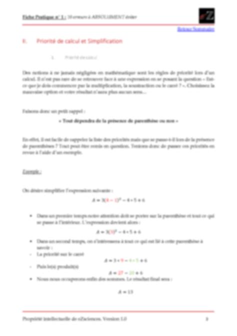 SOLUTION Fiche Math 10 Erreurs Absolument Viter 1 Studypool