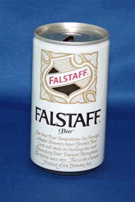 Vintage Falstaff Beer Can 12 Oz Pull Tab Steel Can Opened Empty Bar