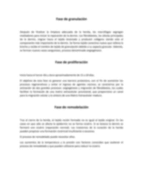 Solution Proceso De Cicatrizacion Studypool