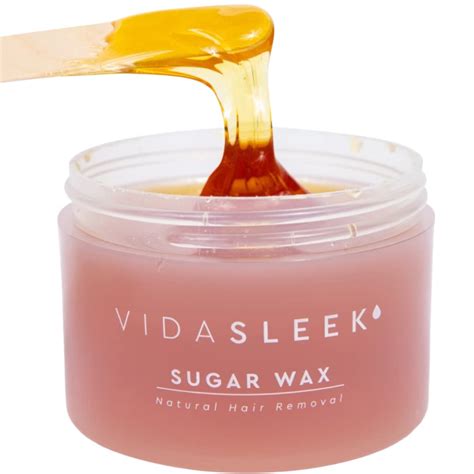 Vidasleek Sugar Wax Hair Remover Sensitive Skin Gentle Formula 100 Natural 10 Oz