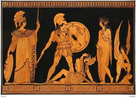 Ancient Art Ancient Greek Painting Achilles And Penthesella On The