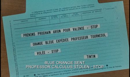 Tintin And The Blue Oranges