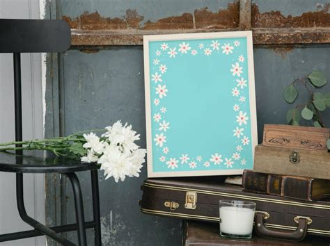 Daisy Border Printable Pdf And Png White Flowers Instant Download T