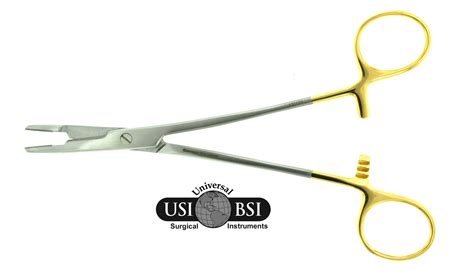 Olsen Hegar Needle Holder Tungsten Carbide Gold Handle Universal