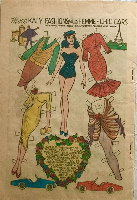 From Katy Keene Pin Up Parade 7 1959 Paper Dolls Vintage Paper