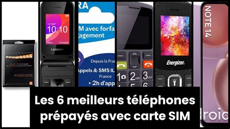 Telephone Prepaye Avec Carte Sim Les Meilleurs T L Phones Pr Pay S