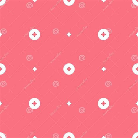 Simple Pink Blink Circle Seamless Pattern Sekrup Series Stock Vector