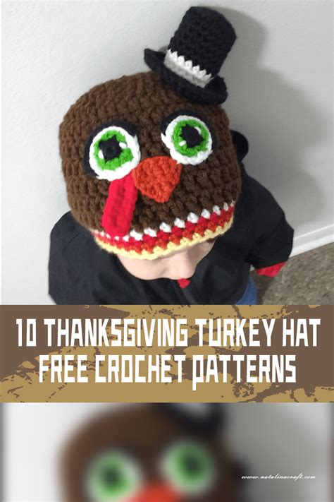 10 Thanksgiving Turkey Hat Crochet Patterns Free