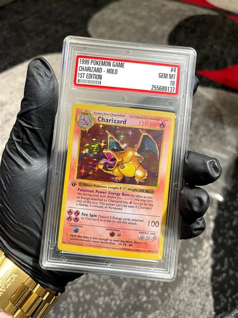 St Edition Shadowless Charizard Holo Psa Base Set Rare Etsy