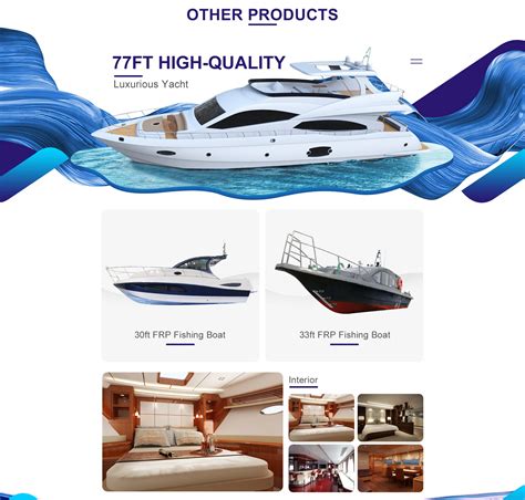 77ft High Speed Yacht Luxury Yacht Boat Manufacturer Yacht For Sale