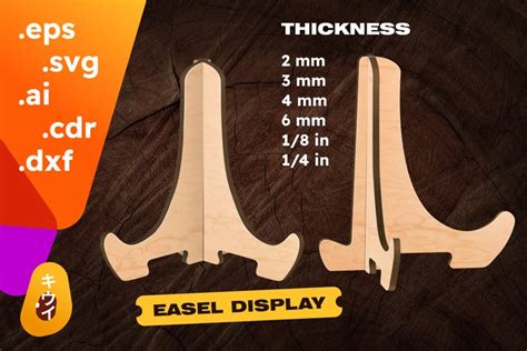 Easel Display SVG Plate Stand Glowforge Easel Stand