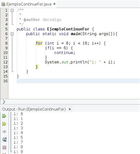 Java Uso De Break Y Continue En El Ciclo For Y While Decodigo