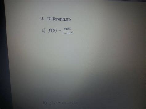 Solved Differentiate F Theta Cos Theta Sintheta Chegg