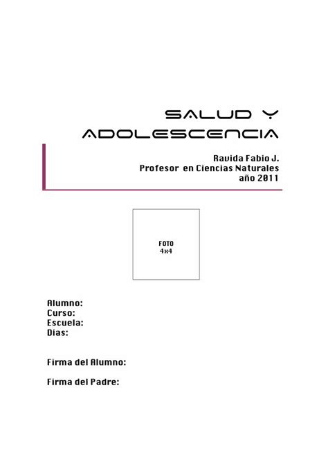 Pdf Car Tula Salud Y Adolescencia Dokumen Tips