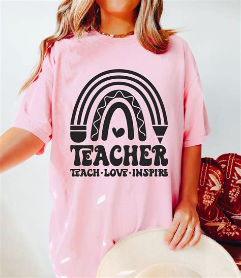 Teach Love Inspire Svg Png Teacher Svg Teacher T Teacher Shirt