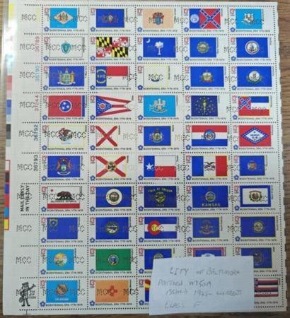 Us Modern Nh American Bicentennial Issue State Flags Full