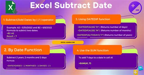 Three Ways To Addsubtract Dates In Excel