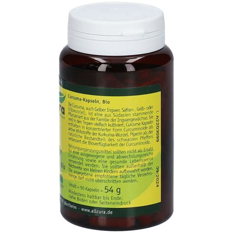 Allcura Curcuma Kapseln Bio 90 St Shop Apotheke