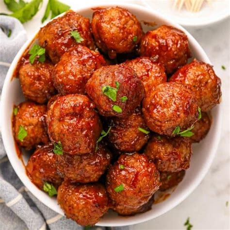 Bacon Wrapped Brown Sugar BBQ Meatballs The Chunky Chef